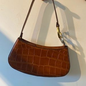 Staud Ollie Croc Saddle Bag